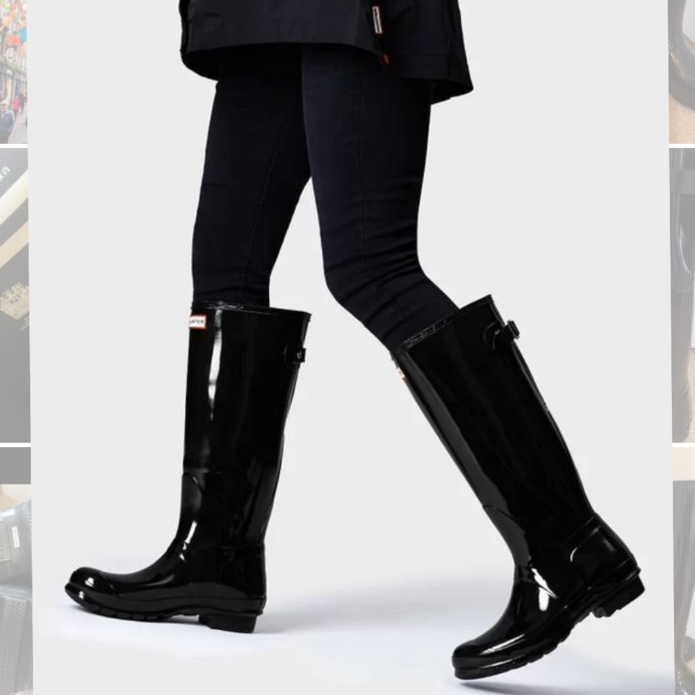 Hunter Original Tall Back Adjustable Gloss Boots
